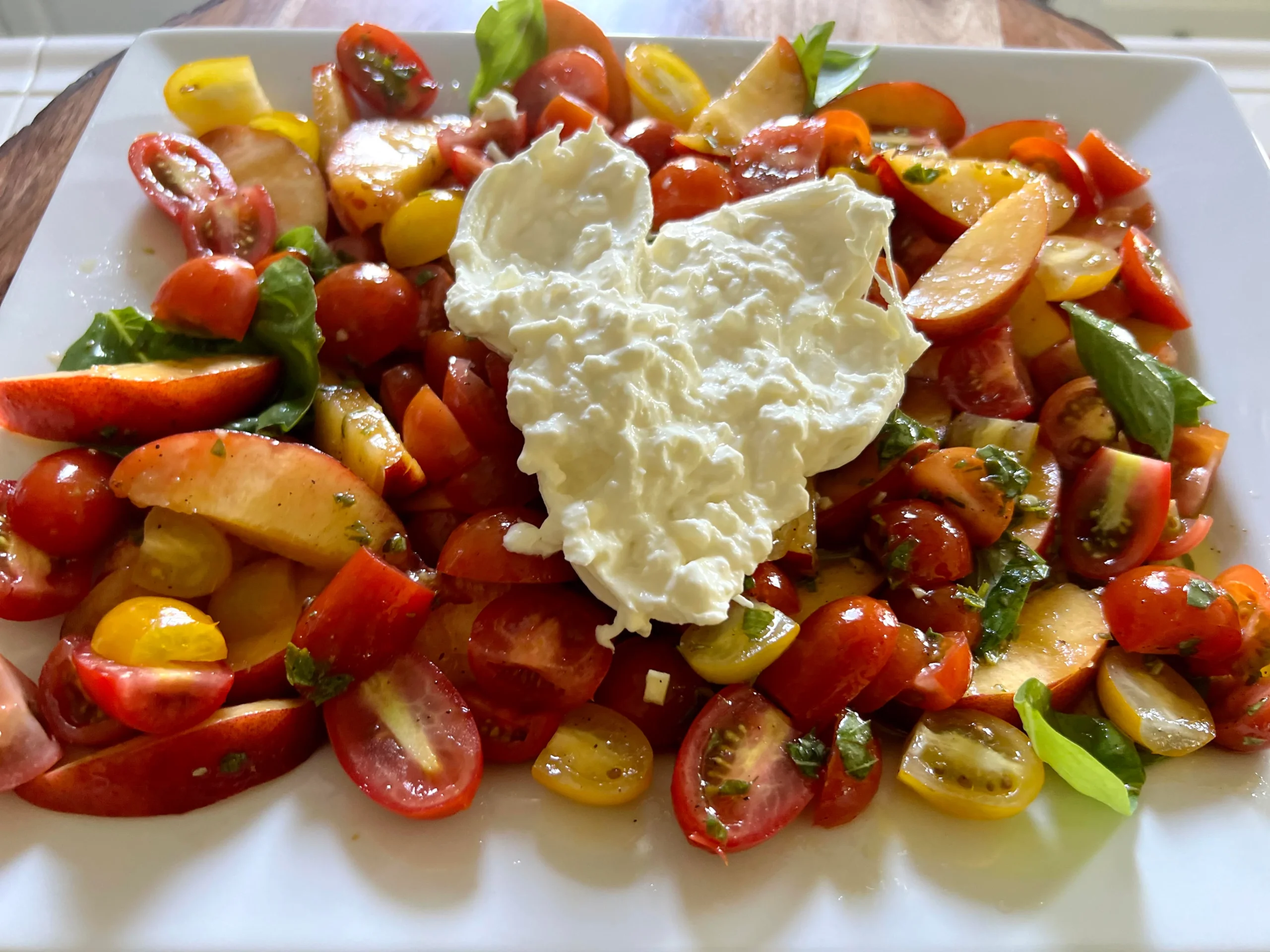 Peach Burrata Salad